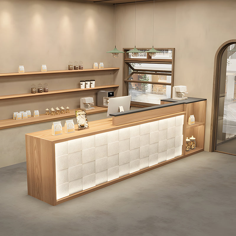 受付台｜年輪造型 高級感