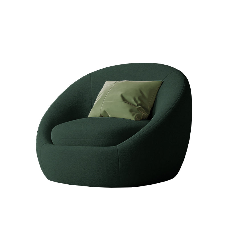 モダン 1人掛けソファ クリーム色 モダンふわもちオットマン付き一人掛けソファ | リラックスに