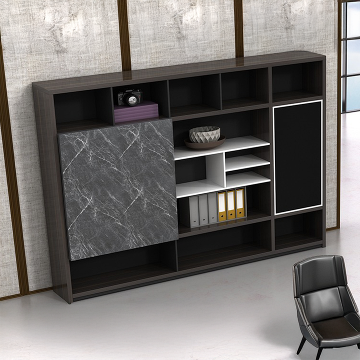 壁面収納｜石調モダン スライド収納