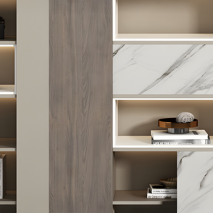 壁面収納｜洗練されたリズム 収納力抜群