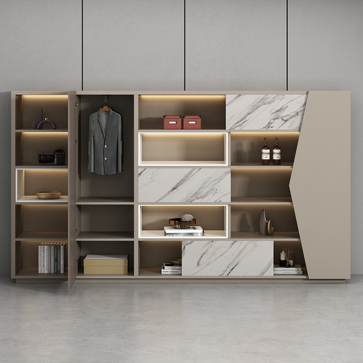 壁面収納｜洗練されたリズム 収納力抜群