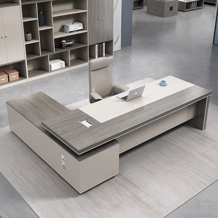 エグゼクティブデスク・社長机｜ L字デスク シンプルデザイン 社長室デスク