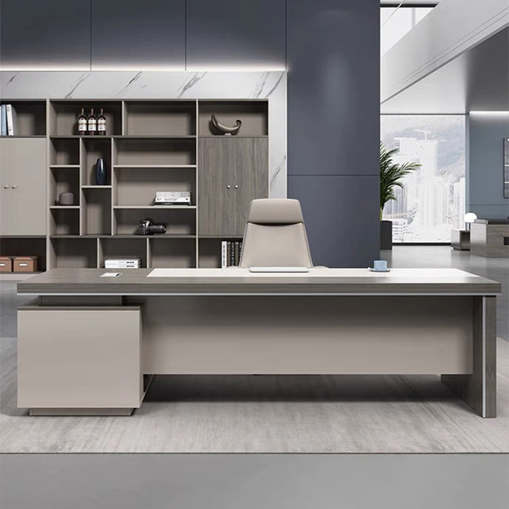エグゼクティブデスク・社長机｜ L字デスク シンプルデザイン 社長室デスク