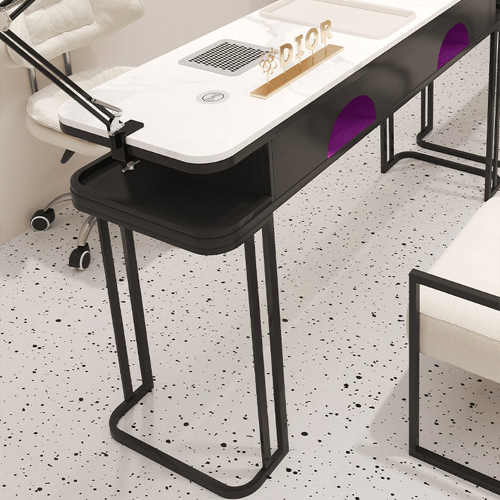 OFFINEO公式 | ネイルテーブル ルクスマーブル デザイン 選べる3色 OFFINEOの上品なネイルテーブル、大理石デザインの全体像