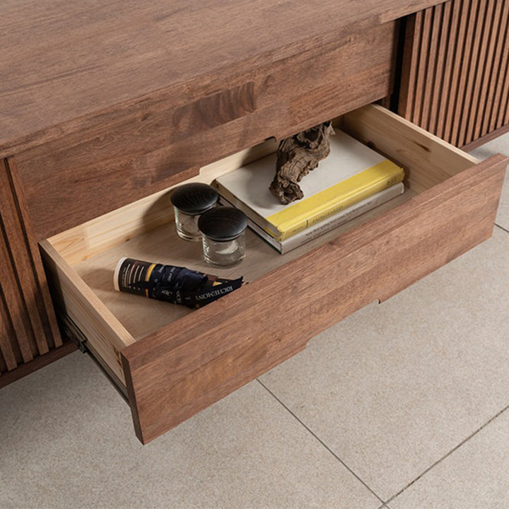 テレビ台｜木目調 エレガント 収納付き