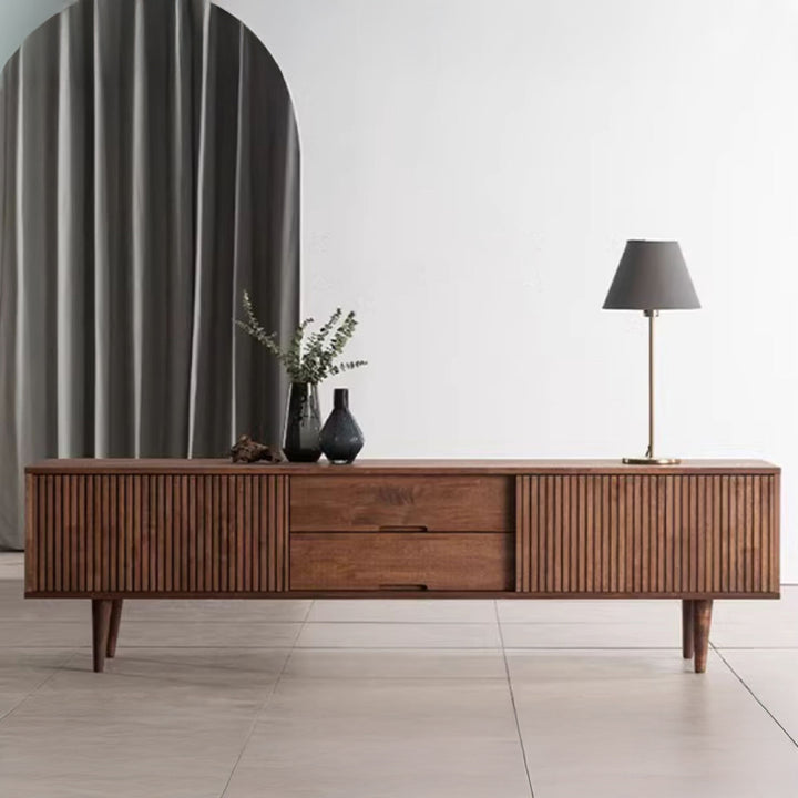 テレビ台｜木目調 エレガント 収納付き